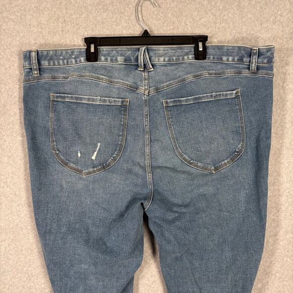 Lane Bryant Jeans Womens 26 Bootcut Knee Holes Distressed High Rise Ripped Torn‎ - Picture 9 of 11